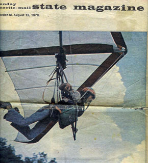 Rod Pendry Launching at Fisher's Peak - 1978
