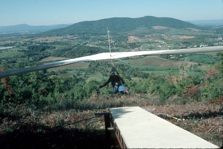 Launching at Bonsack - mid 1980's