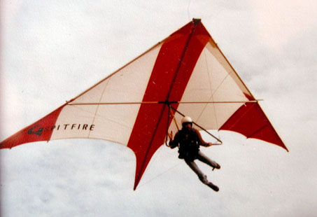 Rany Newberry on his Spitfire - 1976