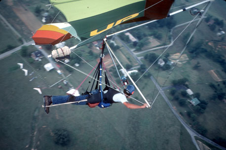 Richard Cobb over Roanoke Mountain LZ - mid 1980's